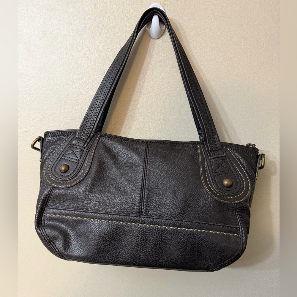 The Sak Dark Brown Leather Shoulder Bag